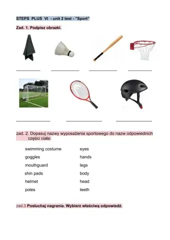 Step plus VI unit 2 test