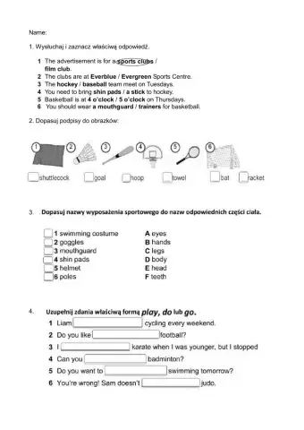 Steps plus 6 unit 2 test