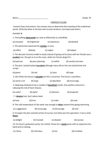 Context Clues