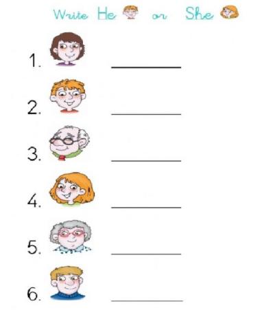 He or She (subject pronouns)