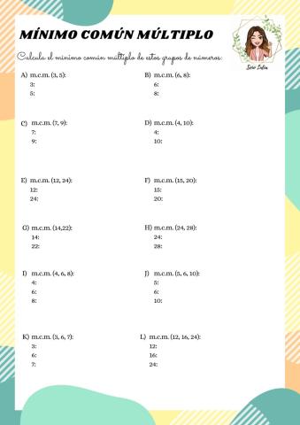 Mínimo común múltiplo