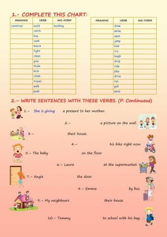 Present continuous (ing-form)
