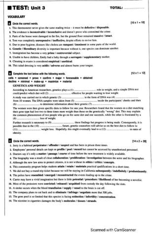 ECPE HONORS - Test Unit 3