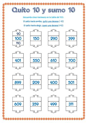 Quito 10 y sumo 10