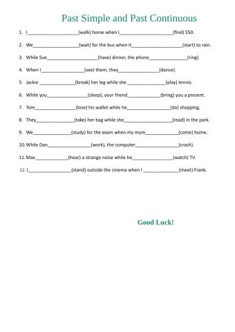 Past Simple and Continuous