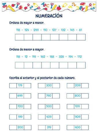 Numeración con centenas