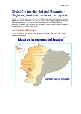 Regiones del Ecuador