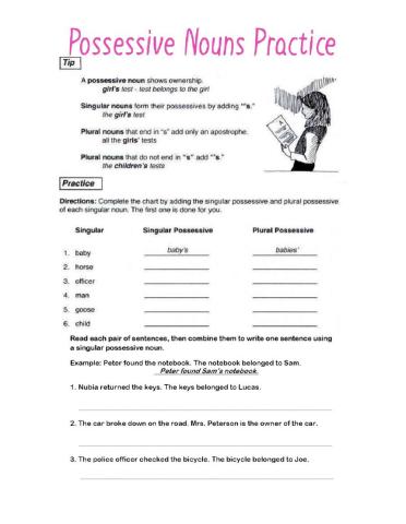 Possessive Nouns