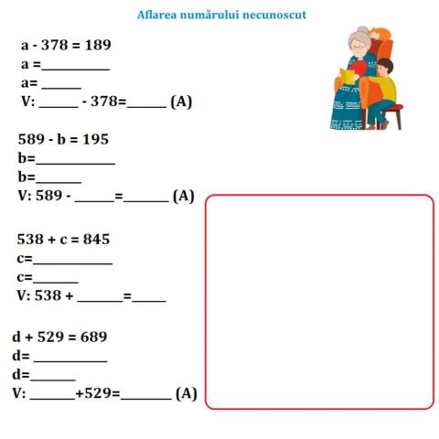 Aflarea numarului necunoscut