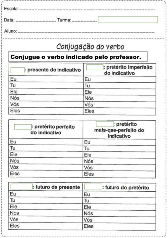 Conjugação do verbo