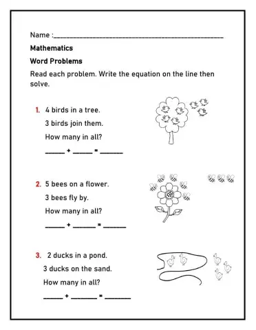 Addition Word Problems
