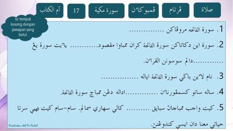 Kefahaman surah al-fatihah
