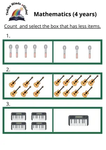 4 Years: Math Set 9 Page 1