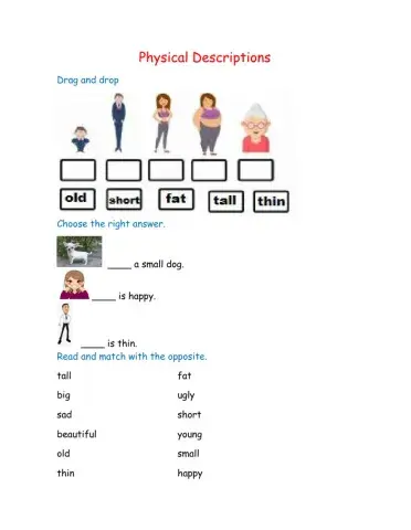 Physical descriptions