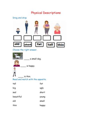 Physical descriptions