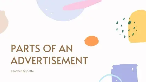Parts of an advertisement