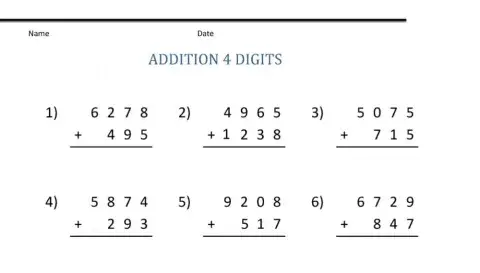 Adding with regrouping Thousands