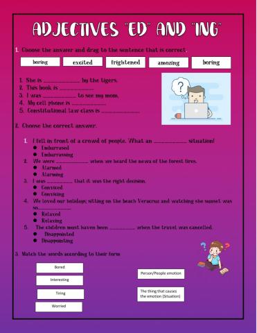 Adjectives ed and ing