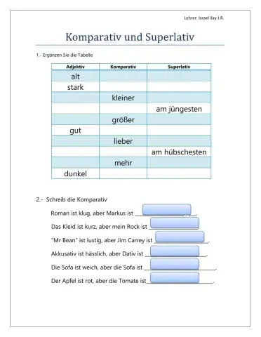 Komparativ und Superlativ