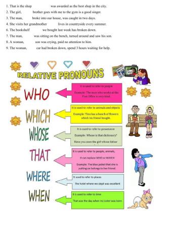 Relative pronouns who-which-whose