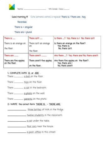 City places - There is- There are