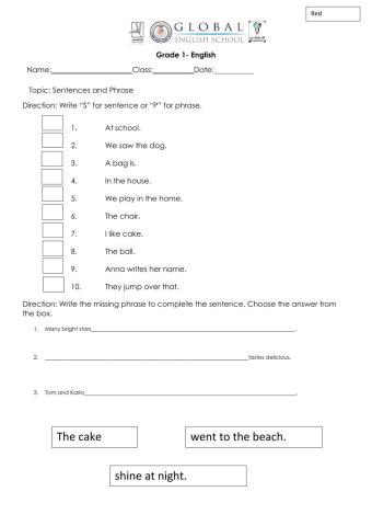 Sentences and Phrases