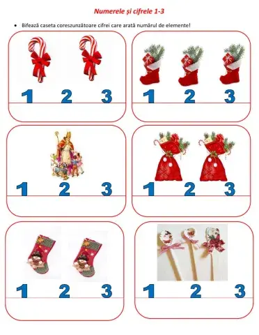 Numerele și cifrele 1,2 si3