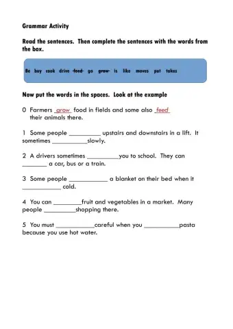 Movers Grammar 1