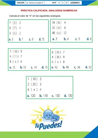 Analogías numéricas