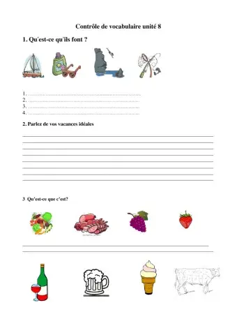 Appli ado 2 unite 8 controle de vocabulaire