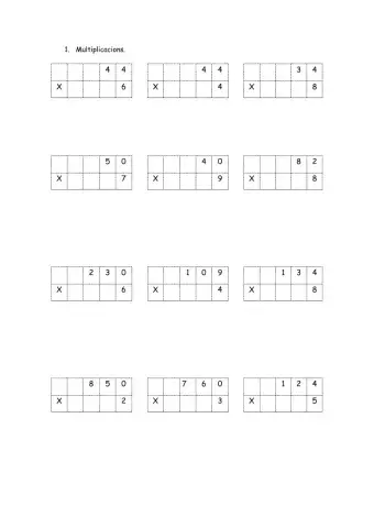 Multiplicacions una xifra