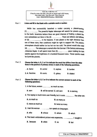 Lớp 9- Hk2- lần 2