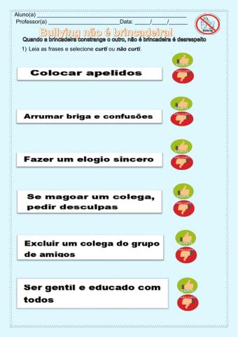 Atividade bullying