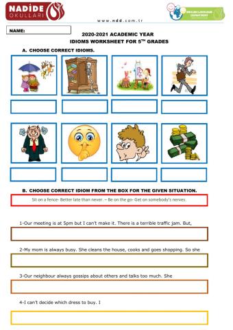 5th Grades Idioms