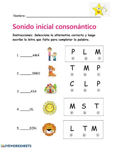 Sonido inicial consonántico
