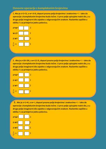 Operacije s kompleksnim brojevima