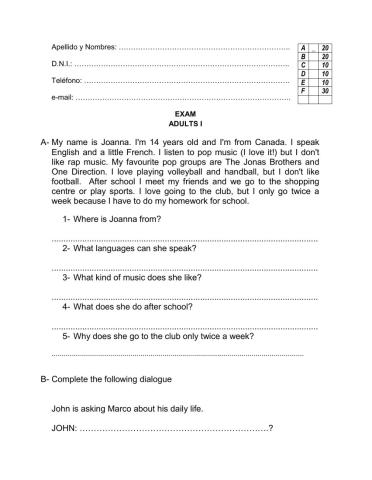 Exámen practica Adults