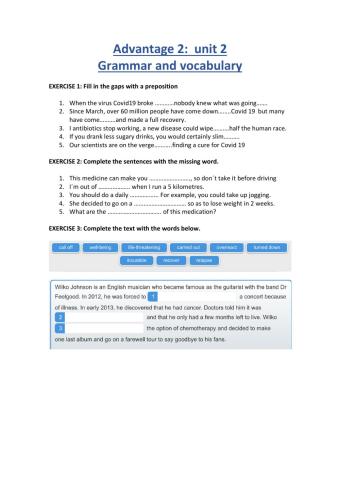 Advantage 2 unit 2 test