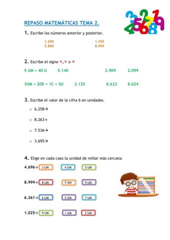 Matemáticas Repaso tema 2