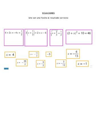 Ecuaciones sencillas