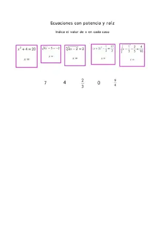 Ecuaciones con potencia y raiz