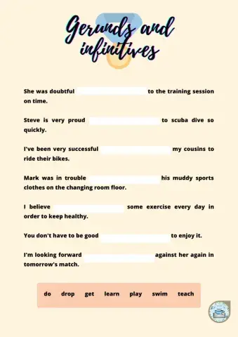 Gerunds and infinitives