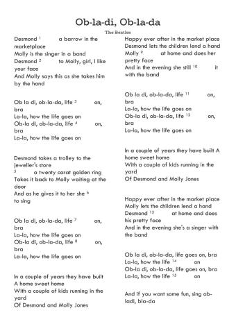 The Beatles - Ob-La-Di, Ob-La-Da