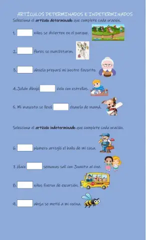 Artículos determinados e indeterminados