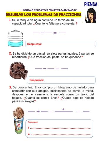 Problemas de fracciones