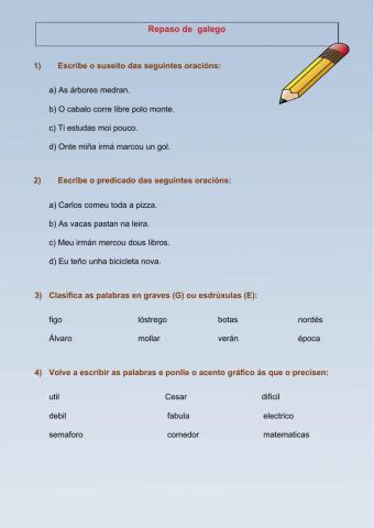 Repaso acentuación e ditongos e hiatos