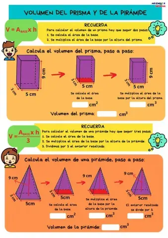 Volumen de prisma y pirámide