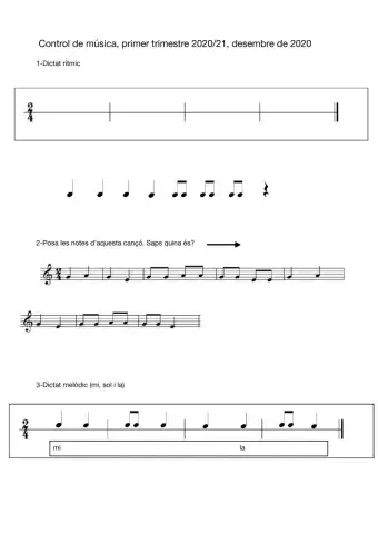 Control 3er música, 1er trimestre