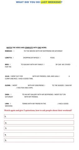 Past Simple questions