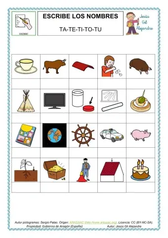 Escribe estas 20 palabras con TA TE TI TO TU